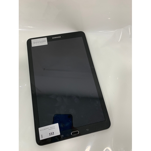 152 - SAMSUNG GALAXY TAB E 9.6 TABLET
Model: SM-T560.  Serial Number: R52H90HL69E.  Google Account locked.... 
