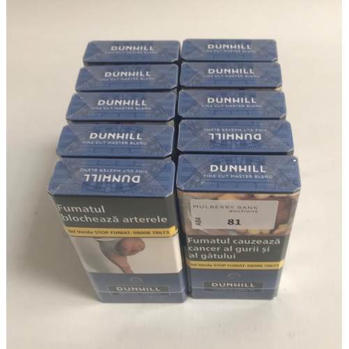 200 DUNHILL BLUE FINE CUT CIGARETTES Note: You must be over 18 years of age  to bid on this lot