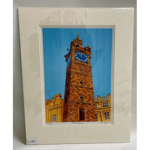 68 - ED O'FARRELL
The Tolbooth Tower, Glasgow, print, signed and numbered 70/850, 36cm x 25.5cm