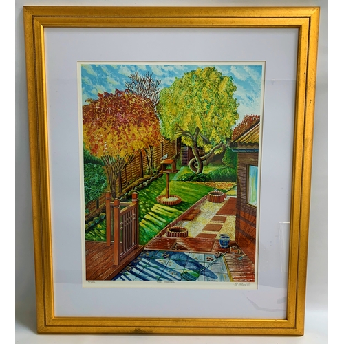 71 - ED O'FARRELL
The Garden, print, signed and numbered 6/195, framed, 58.5cm x 46.5cm