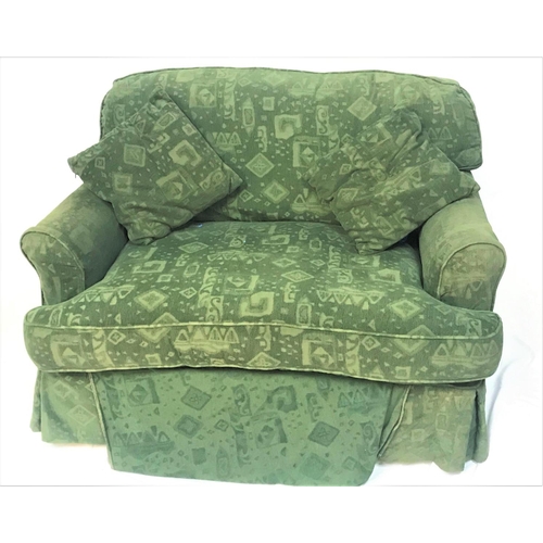 103 - COMBINATION SINGLE SOFA BED
with a loose bottle green fitted cover and two loose cushions