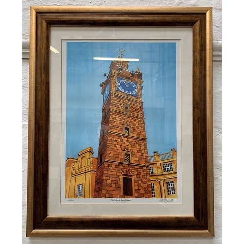 330 - ED O'FARRELL
The Toolbooth Tower, Glasgow, print, signed and numbered 1/850, framed and glazed, 42cm... 