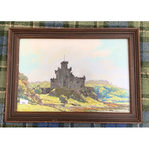 337 - DOUGLAS MACLEOD
Dunvegan Castle, Isle of Skye, pastel, signed and label to verso, 35.3cm x 53cm