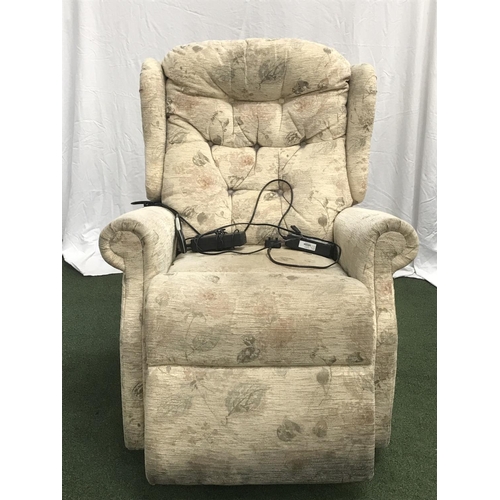 377 - CELEBRITY RISE AND RECLINE CHAIR
with power lead and hand operated remote control