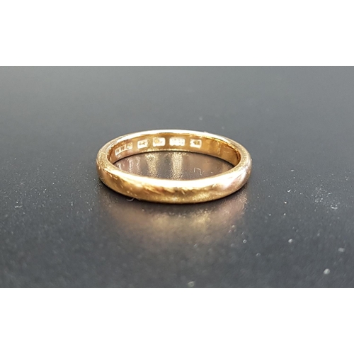 86 - TWENTY-TWO CARAT GOLD WEDDING BAND
ring size M-N and approximately 3.9 grams