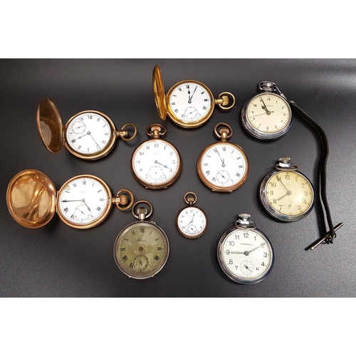 112 - SELECTION OF GOLD PLATED AND OTHER POCKET WATCHES
makes include Ingersoll, Limit, Smiths Empire, Cha... 