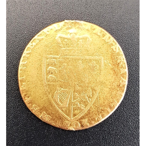 317 - GEORGE III GOLD GUINEA
dated 1983/1793, approximately, 7.7 grams