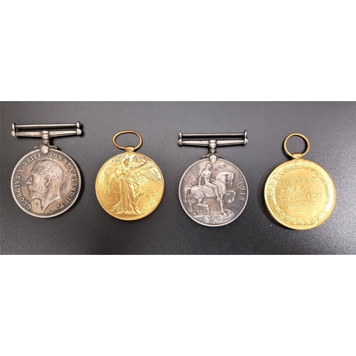 315 - TWO PAIRS OF WWI MEDALS
named to S-10573 Pte. D. Graham. Gordons and S-6843 Pte. H. Graham. Gordons ... 