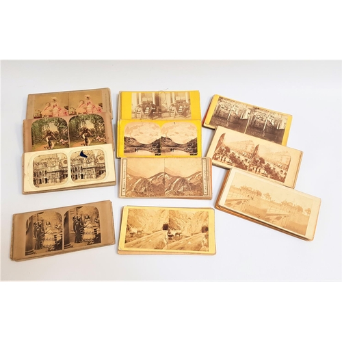 186 - SELECTION OF 103 STEREOSCOPIC VIEWING CARDS
depicting scenes of Scotland, France, The Alps, Italy an... 