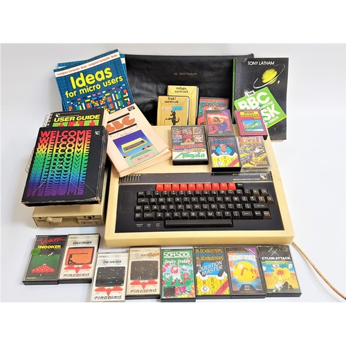 206 - BBC MICRO COMPUTER SYSTEM
with keyboard and Cumana disk drive, together with BBC user guide and vari... 