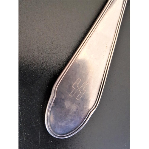 292 - GERMAN THIRD REICH SERVING SPOON
with monogram to the terminal and SS to the reverse, marked WMF 60