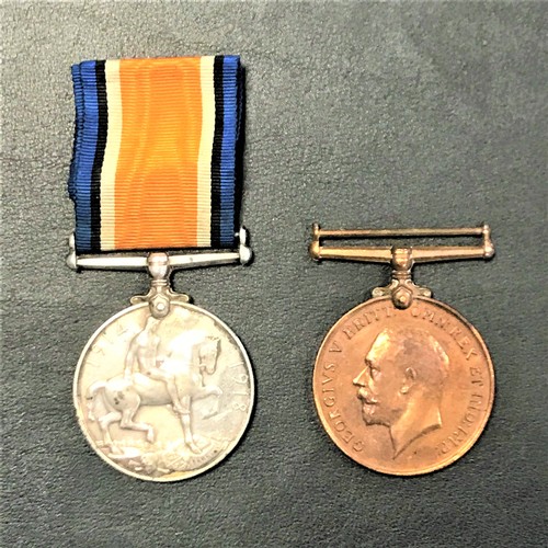 304 - WWI MEDAL PAIR
to Moses Kent, the 1914-1918 war medal with ribbon and the Mercantile Marine 1914-191... 