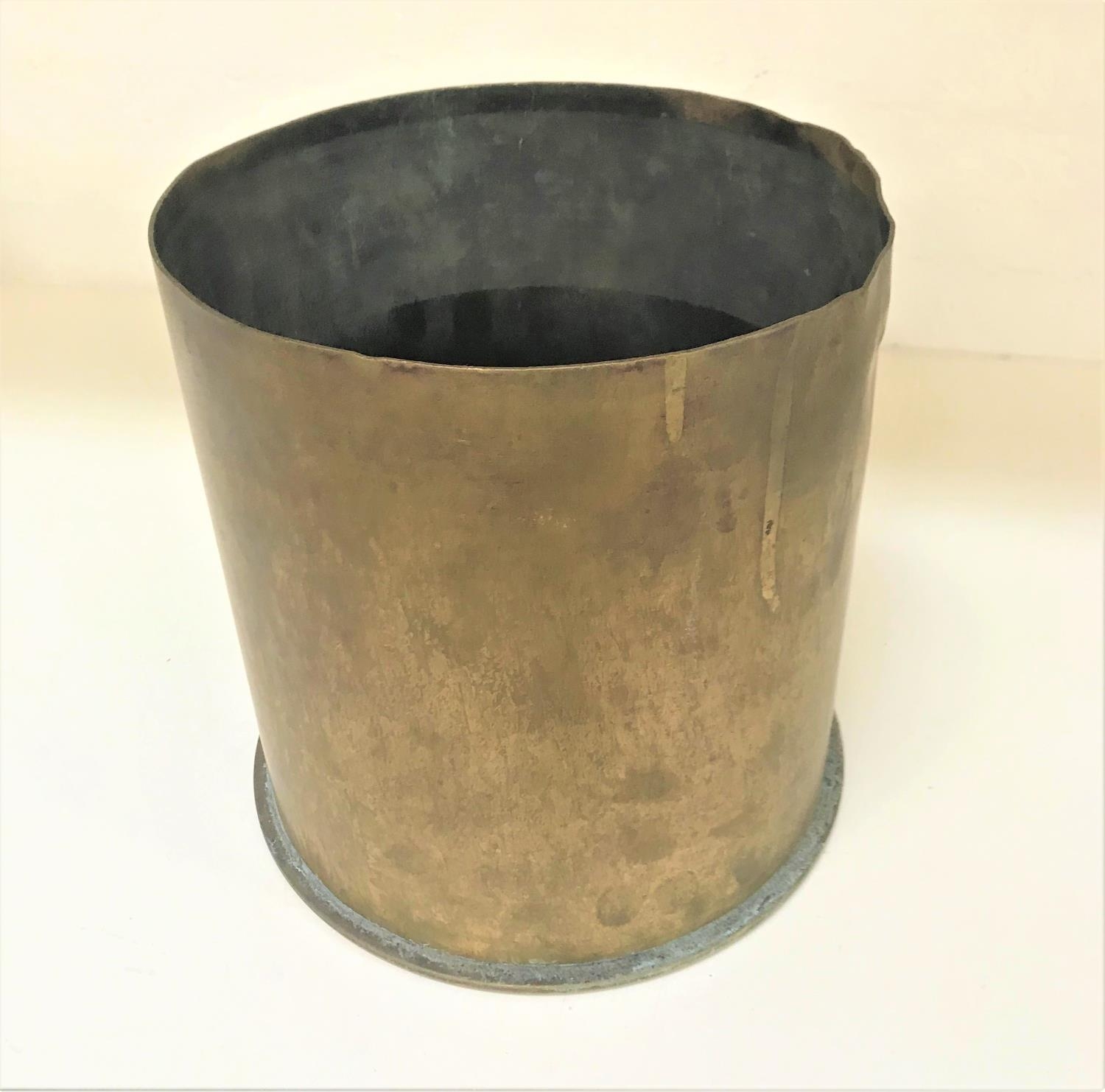 LARGE WWI BRASS ARTILLERY SHELL CASE the base marked Polte Magdeburg Mai  1917, 23.4cm high