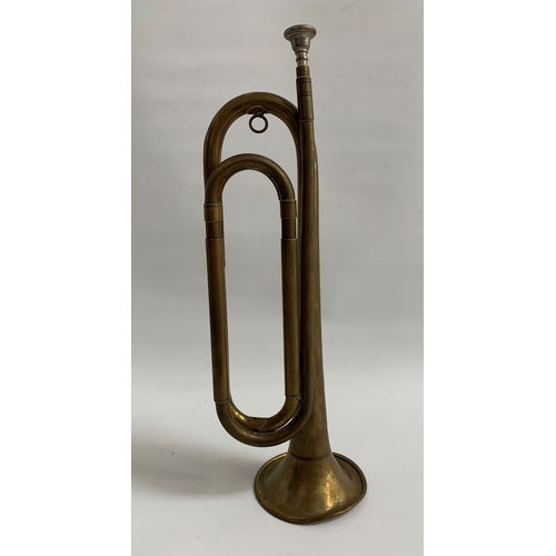 403 - REXCRAFT 1950'S BRASS BUGLE
marked 'Official Bugle Boy Scouts Of America', with mouth piece