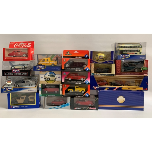 442 - SELECTION OF DIE CAST VEHICLES
with examples from Corgi, Mini Champs, Cararama, Redbox, Hartoy, Well... 