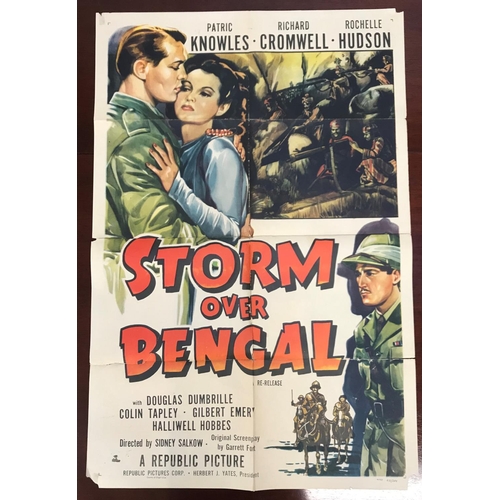 377 - TWO 1930s US ONE SHEET MOVIE POSTERS
comprising 'Storm over Bengal' (1938); and 'As You Like it' (19... 