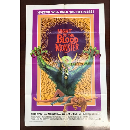 385 - SEVENTEEN 1970s US ONE SHEET MOVIE POSTERS
comprising 'Night of the Blood Monster' (1972), starring ... 