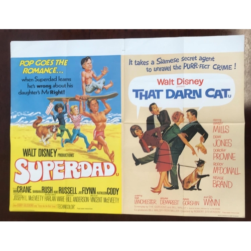 390 - SELECTION OF ELEVEN 1960s/70s BRITISH BOUBLE BILL QUAD FILM POSTERS
comprising 2x 'Superdad' (1973)/... 