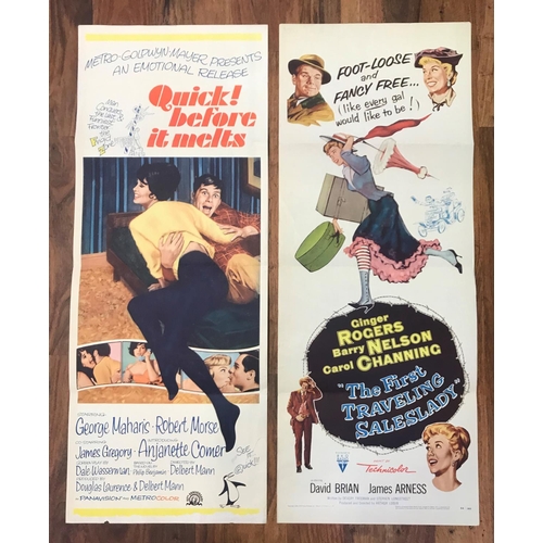 395 - THIRTEEN US MOVIE INSERT POSTERS
dating from 1930s to 1960s, comprising 'Quick before it melts' (196... 