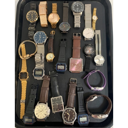 72 - SELECTION OF LADIES AND GENTLEMEN'S WRISTWATCHES
including Fossil, John Rocha, Casio, Lorus and Pier... 