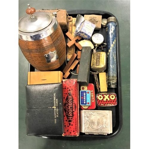 358 - SELECTION OF COLLECTABLES
including Oak and silver plate mounted ice bucket; a Hohner Super Chromoni... 