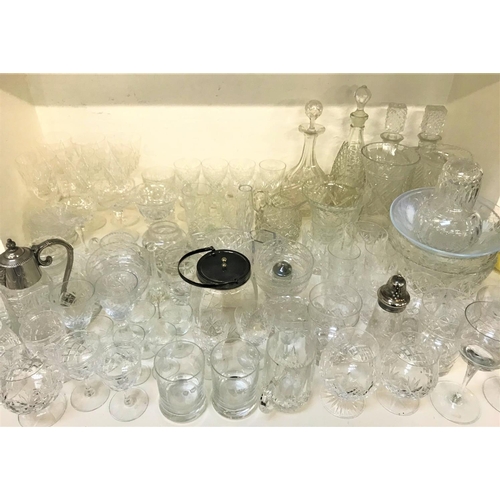 228 - LARGE SELECTION OF GLASSWARE
including decanters, wine, spirit and liqueur glasses, celery jar, vase... 