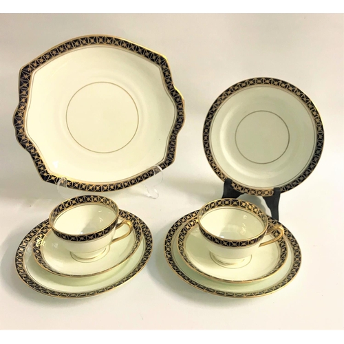 241 - DIAMOND CHINA TEA SERVICE
comprising nine cups, ten saucers, twelve side plates and two sandwich pla... 