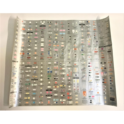 351 - DAMIAN HIRST - PHARMACY WALLPAPER SECTION
in silver, 45.8cm x 53.5cm
Note: In 1997, for his restaura... 