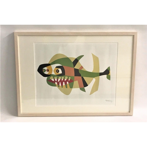 516 - CESAR MANRIQUE
Abstract fish study, print, 41.5cm x 52.5cm