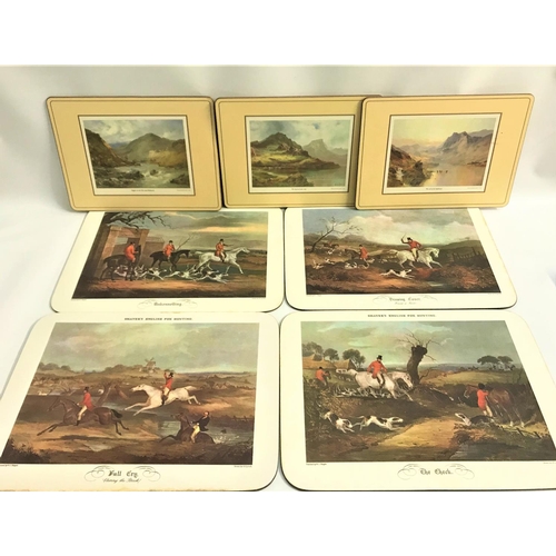 334 - SET OF TWELVE TABLE MATS
depicting various scenes from 'Shayer's English Fox Hunting', together with... 