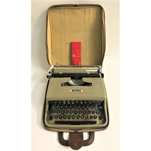 346 - OLIVETTI LETTERA 22 PORTABLE TYPE WRITER
in a fitted carry case, with cleaning brushes in a fitted c... 