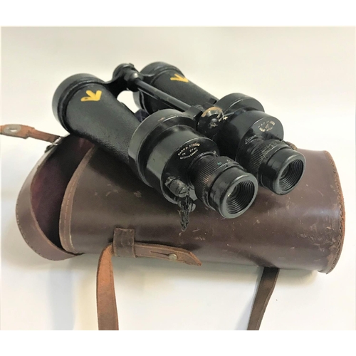 365 - PAIR OF BARR & STROUD WAR DEPARTMENT FIELD GLASSES
marked A.P. #1900A, in a brown leather case