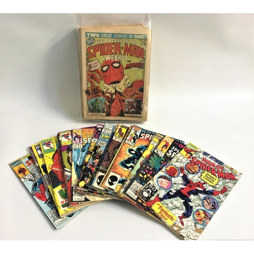 397 - THE SPECTACULAR SPIDER MAN COMICS
thirty nine British editions from 1979 and 1980, together with sev... 