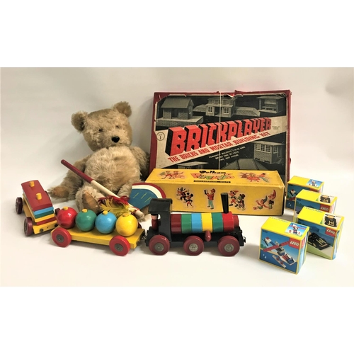 450 - SELECTION OF TOYS
including the vintage Brick Player in original box with a large selection of extra... 