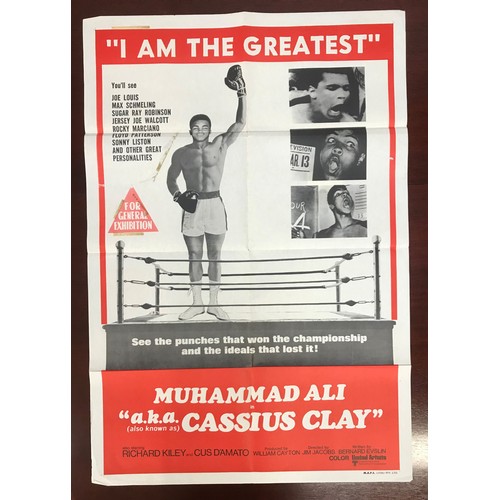 378 - MUHAMMAD ALI IN 'a.k.a CASSIUS CLAY' US ONE SHEET MOVIE POSTER
1970, folded and 40