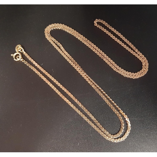 61 - TEN CARAT GOLD NECK CHAIN
approximately 60cm long and 4.8 grams