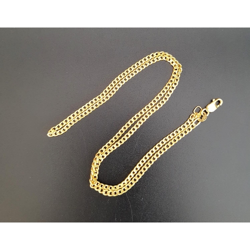 161 - NINE CARAT GOLD CURB LINK NECK CHAIN
41cm long and approximately 2 grams