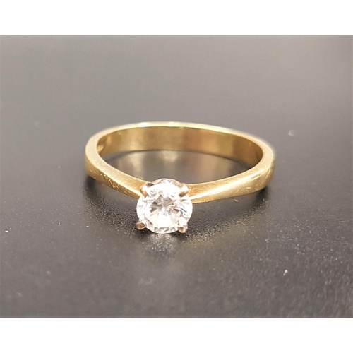 97 - DIAMOND SOLITAIRE RING
the round brilliant cut diamond approximately 0.6cts, on eighteen carat gold ... 