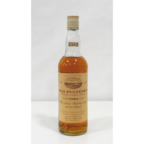 687 - OLD PULTENEY 1964 - G&M
A nice and rare bottle of Old Pulteney 1964 Vintage Single Malt Scotch Whisk... 