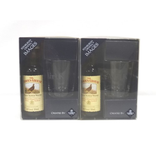 701 - TWO FAMOUS GROUSE MINIATURE AND GLASS GIFT SETS
A pair of Famous Grouse Blended Scotch Whisky miniat... 