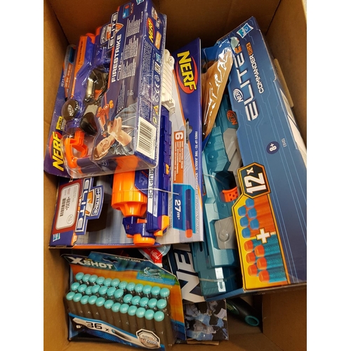 13 - ONE BOXES OF MISCELLANEOUS ITEMS
including: nerf guns, x-shot ammunition, etc.