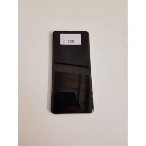 135 - SAMSUNG GALAXY S10 SMARTPHONE
model - G973F/DS imei - 354626/10/047793/8 + 354627/10/047793/6 serial... 