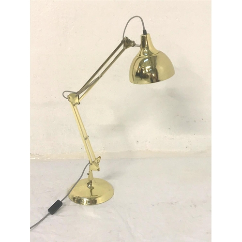 415 - BRASS EFFECT ANGLE POISE LAMP
raised on a circular base