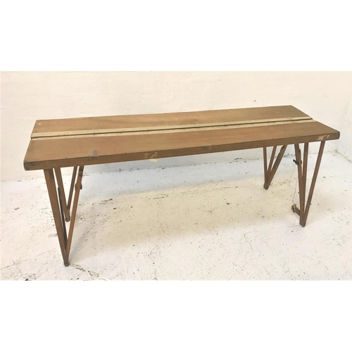 397 - VINTAGE FOLD OUT PASTING TABLE
 with fold out legs, 183cm x 56cm open