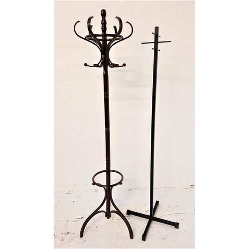 763 - MODERN METAL MINIMALIST HAT/COAT STAND
raised on a black cross frame base and black column with six ... 