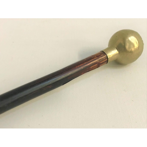 353 - SWAGGER STICK
from The Cameronians (Scottish Rifles), the ebonised cane with a brass cap, 68.5cm lon... 