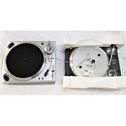 434 - NEW AND UNUSED NUMARK TTX1 PREMIUM TURNTABLE
in grey; together with Numark TT1650 Professional turnt... 