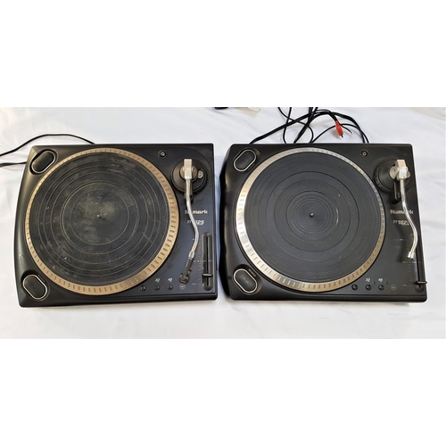 439 - TWO NUMARK TT1625 MANUAL TURNTABLES
in black