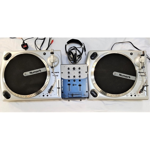 448 - BOXED AND UNUSED NUMARK DJ IN A BOX PROFESSIONAL DJ PACKAGE
comprising two TT-1610 manual turntables... 