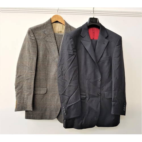 390 - GENTLEMAN'S DAKS TWO PIECE SUIT
in charcoal grey, jacket 40R; and another DAKS two piece suit brown ... 